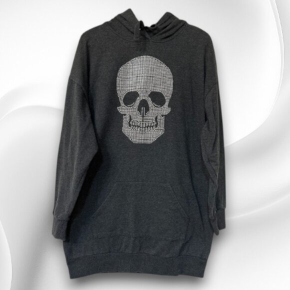 No Boundaries Tunic Dress Hoodie with a Hood And Skull Size: M - Picture 1 of 9